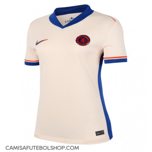 Camisa de time de futebol Chelsea Replicas 2º Equipamento Feminina 2024-25 Manga Curta